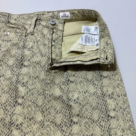 Ag Adriano Goldschmied The Vera Silk Phyton Fresh Sand Mini Skirt Size 2… - Picture 3 of 9